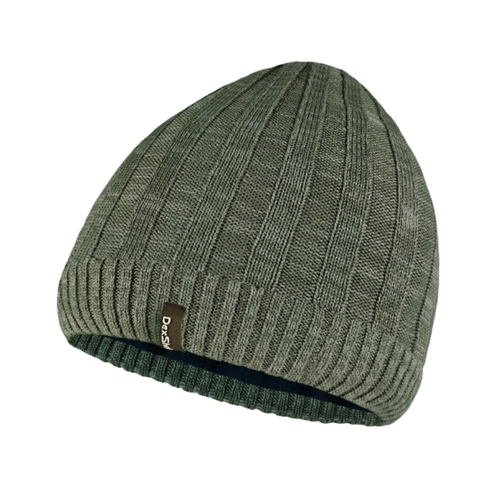 Водонепроницаемая шапка Dexshell Heathered Rib Knit Beanie, onesize (56-58 см), хаки  