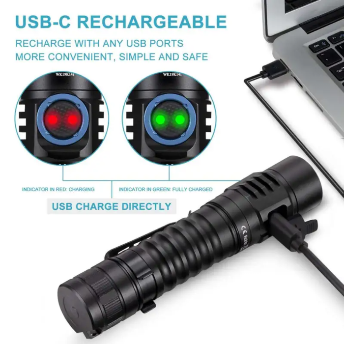 Фонарь Wurkkos FC11 USB-C Rechargeable 18650 LED LH351D 90 CRI, зеленый  