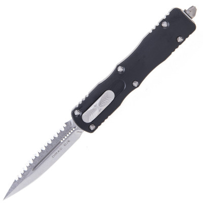 Нож Microtech Dirac Double Edge Stonewash FS серрейтор (225-12)