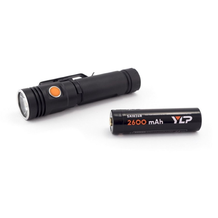 Туристический фонарь Яркий Луч YLP SHERP S15, черный, Cree XM-L2, XP-G3  