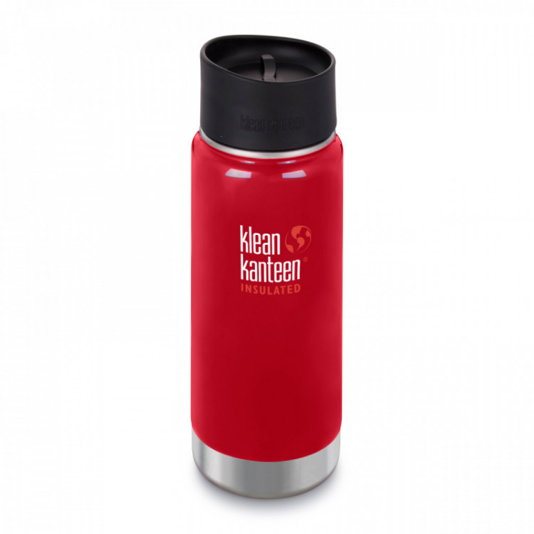Термобутылка Klean Kanteen Wide Vacuum Insulated Cafe Cap Mineral Red 473 мл 