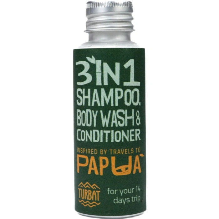 Сухой шампунь-мыло-кондиционер Turbat Papua - 30г/50мл  