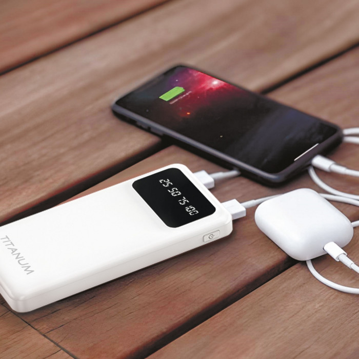Повербанк 10000mAh TITANUM OL21 White  