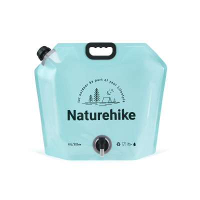 Складной контейнер для воды из полиэтилена Naturehike CNK2450CF027, 10 л, синий