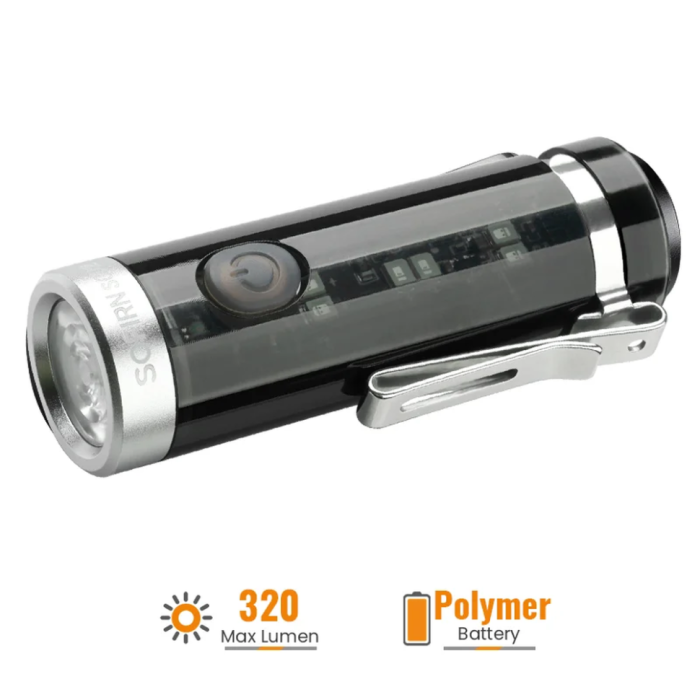 Фонарь Sofirn SC02 Mini, 320 люмен, стальной (открытая / поврежденная упаковка)  