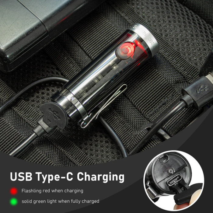 Фонарь Sofirn SC02 Mini, 320 люмен, стальной (открытая / поврежденная упаковка)  