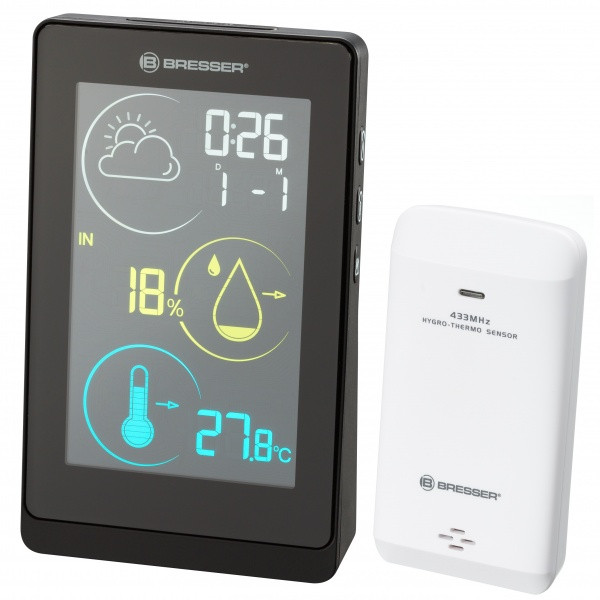 Метеостанция Bresser Colour Temeo Life H Black 