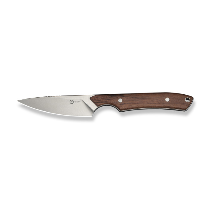 Нож фиксированный карманный Civivi High Grass Field Knife (7,4 см) 14C28N / Wood дерево с чехлом  