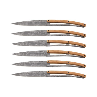 Набор ножей 6 Deejo Steak Knives, titan finish &quot;Blossom&quot;
