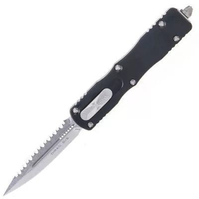 Нож Microtech Dirac Double Edge Stonewash FS серрейтор (225-12)