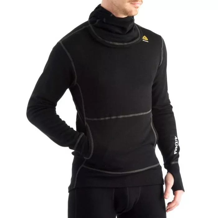 Худи мужское Aclima WarmWool Hood Sweater Man Black, M  