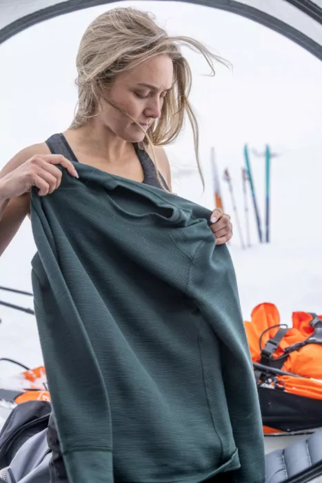 Термокофта женская Aclima StreamWool 400 Crew Neck Green Gables XL  