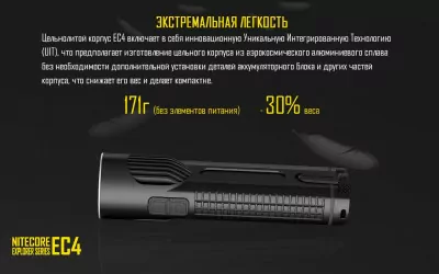 Карманный фонарь Nitecore EC4, 1000 люмен  