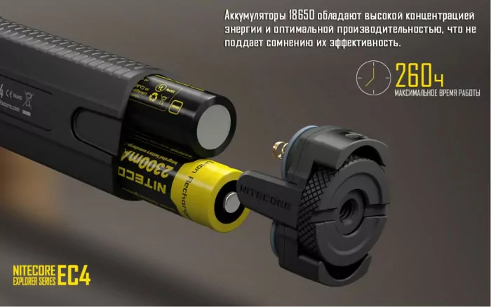Карманный фонарь Nitecore EC4, 1000 люмен  