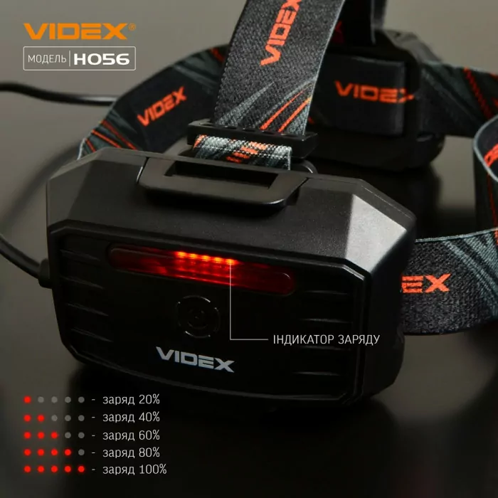 Налобный светодиодный фонарик VIDEX VLF-H056 1400Lm 6500K  