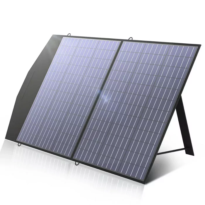 Солнечная панель ALLPOWERS портативная 100W, поликристаллическая (поврежденная/отсутствующая упаковка)  