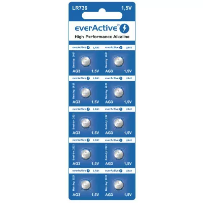 Батарейка щелочная everActive LR41/LR736/G3, 1.5V - 1 шт