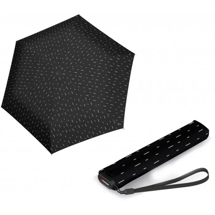 Зонт Knirps US.050 Rain Black Мех/Складной/6спиц /D90x21см  