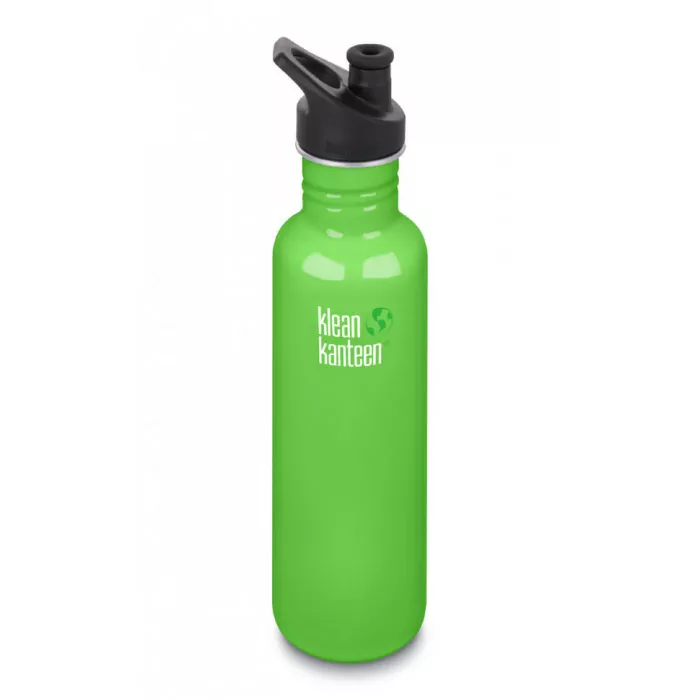 Спортивная бутылка для воды Klean Kanteen Classic Sport Cap 800 мл (зеленая)  