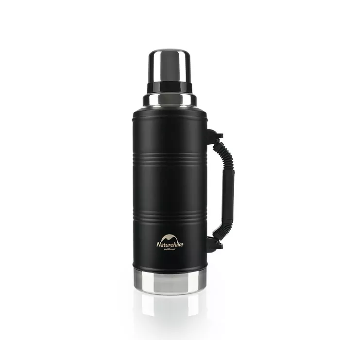 Термос с ручкой Naturehike Q-9H NH19SJ011, 304 сталь, 2.2 л, черный 