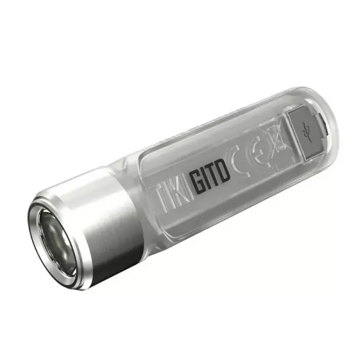 Фонарь наключный Nitecore TIKI GITD (Osram P8 + UV, 300 люмен, 7 режимов, USB), люминесцентный  