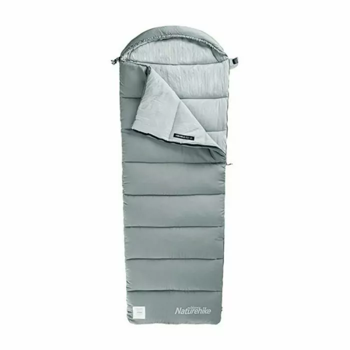 Спальник с капюшоном Naturehike M400 NH20MSD02, (1°C), правый, серый (6927595701270)  