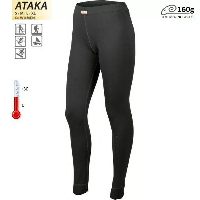 Штаны женские Lasting Ataka, черные, S  