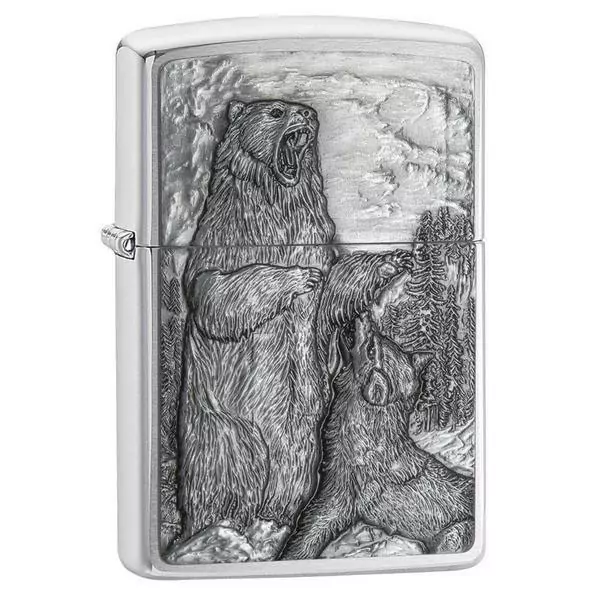 Зажигалка Zippo 200 Bear Vs Wolf 29636  