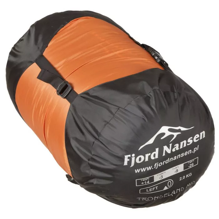 Спальный мешок Fjord Nansen TRONDELAND MID SBS (-3/-9°С), 178 см. - Left Zip, orange  