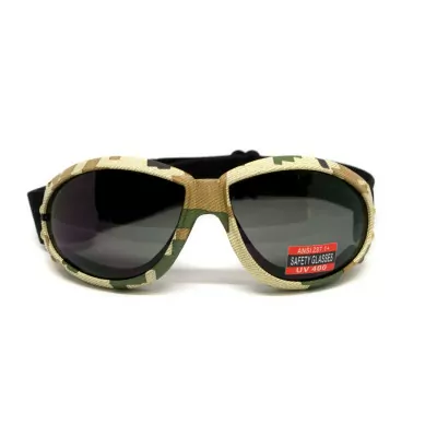 Очки защитные с уплотнителем Global Vision Eliminator Camo Pixel (gray) серые в камуфлированной оправе