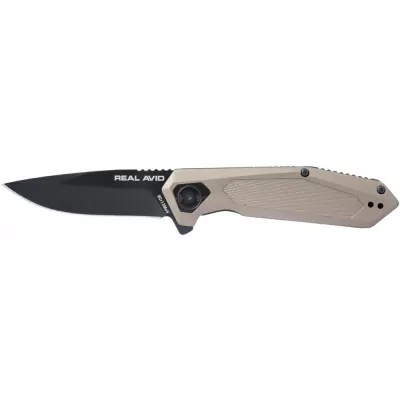 Нож Real Avid RAV-3, Black Oxide, Aluminum+SS beige