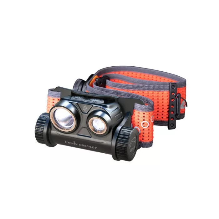 Фонарь налобный Fenix HM65R-DT, черный  