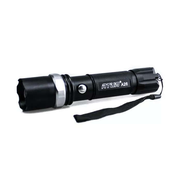 Карманный фонарь Atum A26 , серый, XP-E Led 18650,120 люмен  