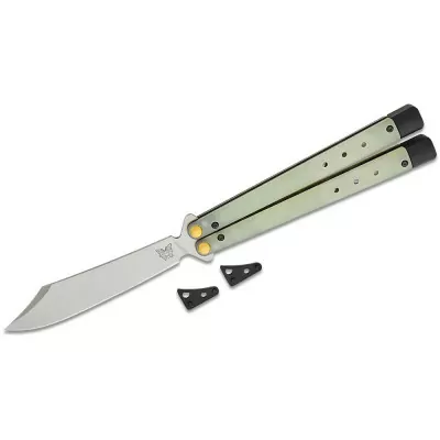Нож Benchmade Necron, balisong, jade G10, 99