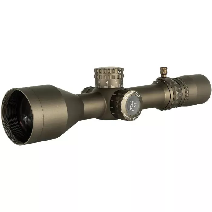 Прицел Nightforce NX8 2.5-20×50 F1 ZeroS. Сетка Mil-XT с подсветкой. Dark Earth  
