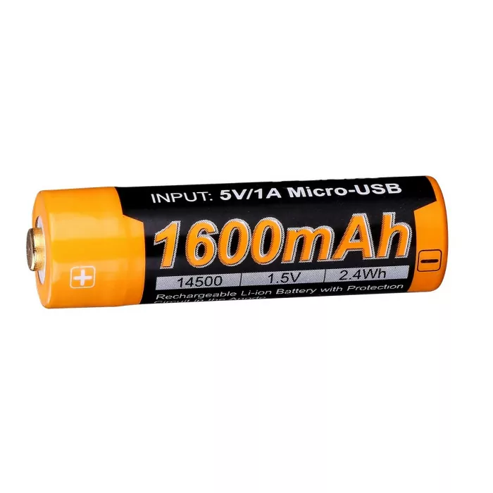 Аккумулятор 14500 Fenix ARB-L14-1600U micro usb зарядка  