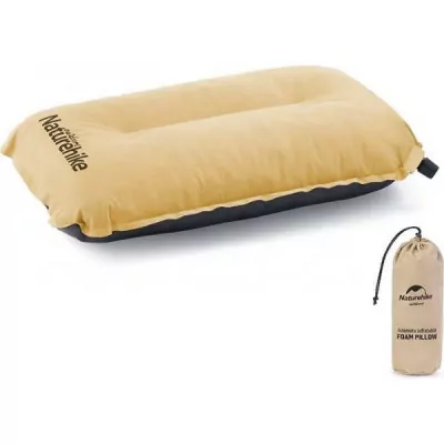 Подушка самонадувающаяся Naturehike Sponge automatic NH17A001-L, желтая  