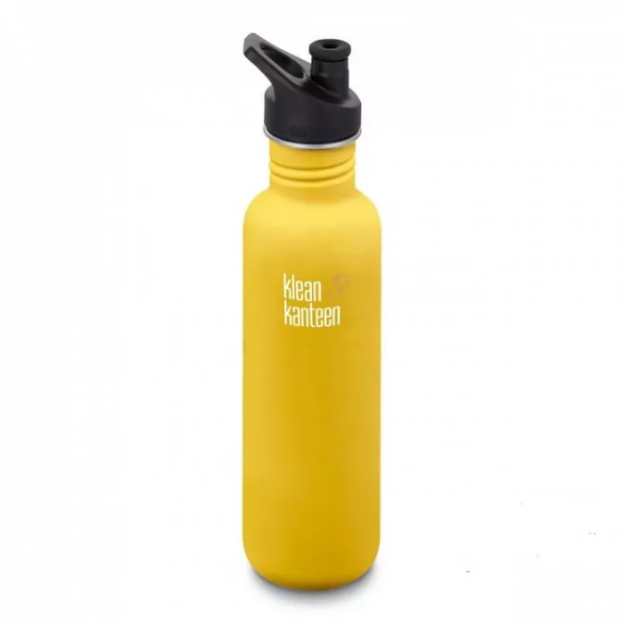 Спортивная бутылка для воды Klean Kanteen Classic Sport Cap 800 мл - желтая  