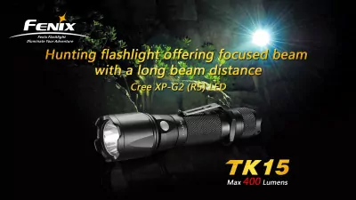 Тактический фонарь Fenix TK15 , серый, XP-G2 R5 LED, 450 люмен  