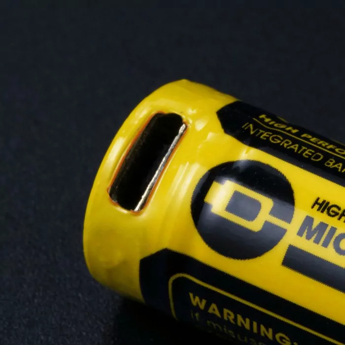 Аккумулятор литиевый Li-Ion 14500 Nitecore NL1475R 3.6V 750mAh, USB, защищенный  