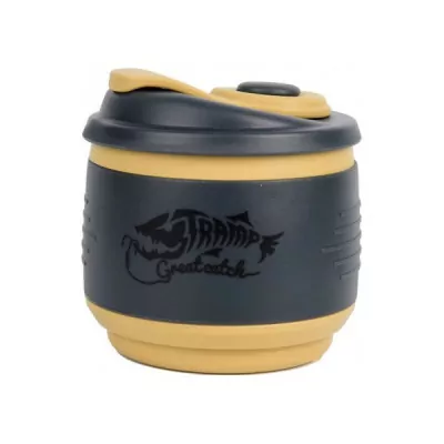 Кружка складная силиконовая с крышкой Tramp TRC-082-black
