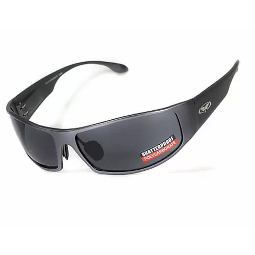 Очки Global Vision BAD-ASS 1 GunMetal (gray) черные в металлической оправе  