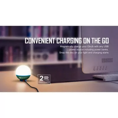 Кемпинговый фонарь Olight Obulb,55 lm, белый/красный свет, цвет зеленый  