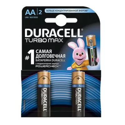 Батарейка Duracell LR06 MN1500 KPD 02*20 Turbo 1x2 шт