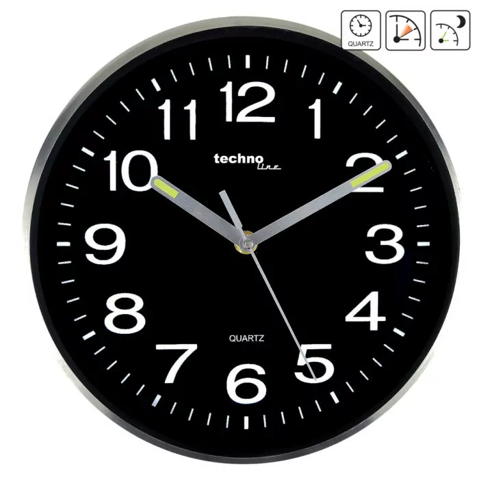 Часы настенные Technoline WT7620 Black/Silver (WT7620)  