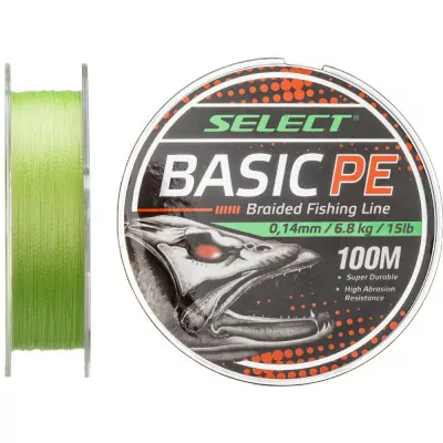 Шнур Select Basic PE 150m 0.16mm 18lb/8.3kg, салатовый