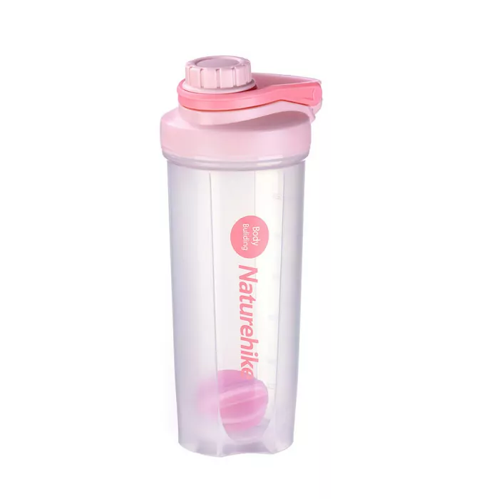 Бутылка-шейкер c шариком Naturehike Fitness 0.7л pink NH19SJ003  