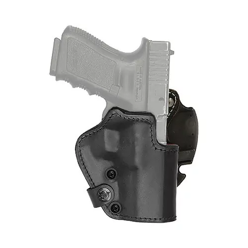 Кобура Front Line открытая поясная кожа для Glock 19/23/32 черный (LKC18B)  