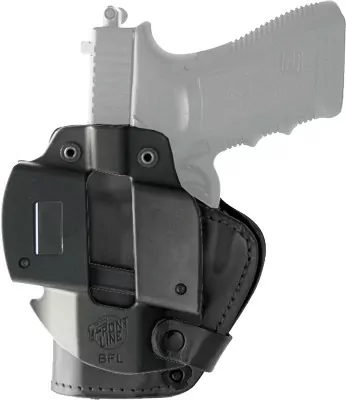 Кобура Front Line открытая поясная кожа для Glock 19/23/32 черный (LKC18B)  