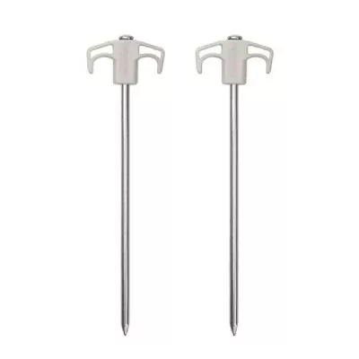 Колышки металлические Naturehike NH21YW133, 25 см, белые 2 шт
